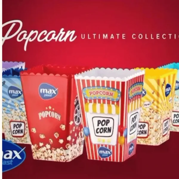 علبة فشار بلاستيكية من MAX - احمر
