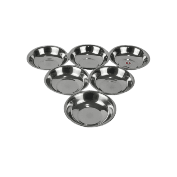 6 طبق استانلس غويط - توب (1.2 مللى ثقيل) - مقاس 1