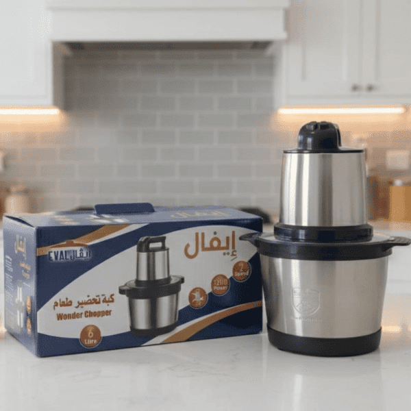 كبه استانلس سعه 6 لتر ايفال 1200 وات + شحن مجاني